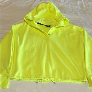 DKNY Neon Yellow V-Neck Sweater